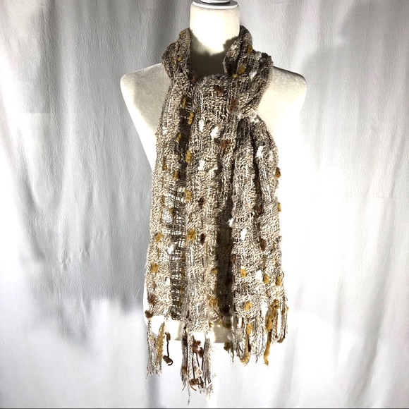 2 Chic Accessories - 2 Chic Beige Loose Knit Scarf